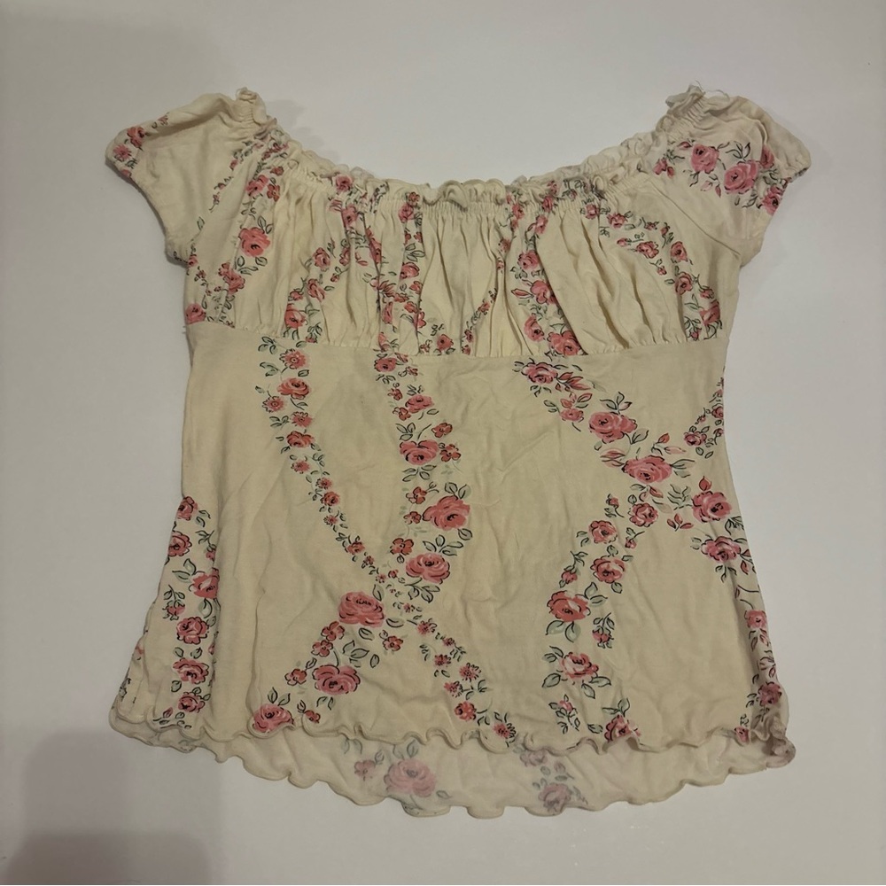cream babydoll top